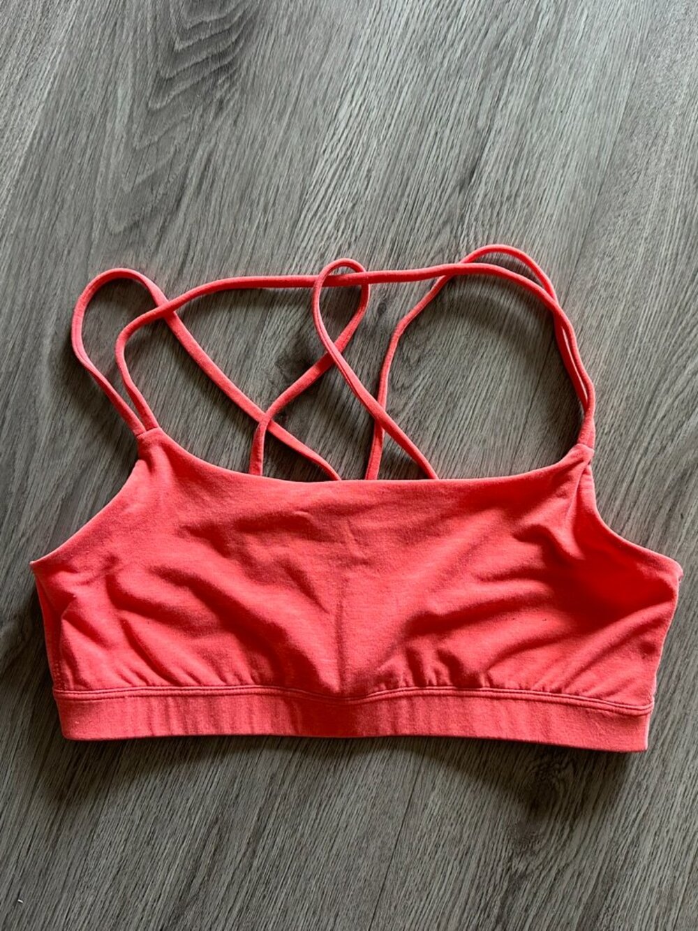 Gap Strappy Red Sports Bra without Padding - Red / Orange - Small